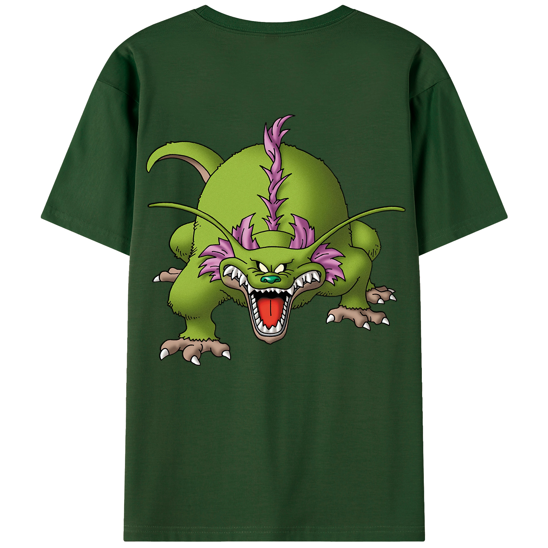 （画像用） ドラゴンクエスト Doragon Kuesuto Dragon Quest 綿100％半袖Tシャツ（背面プリント）